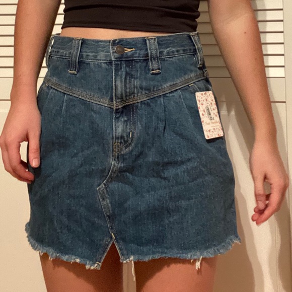Free People Jean Skirt - Picture 1 of 5